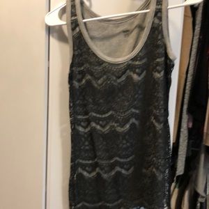 Lace overlay tank top